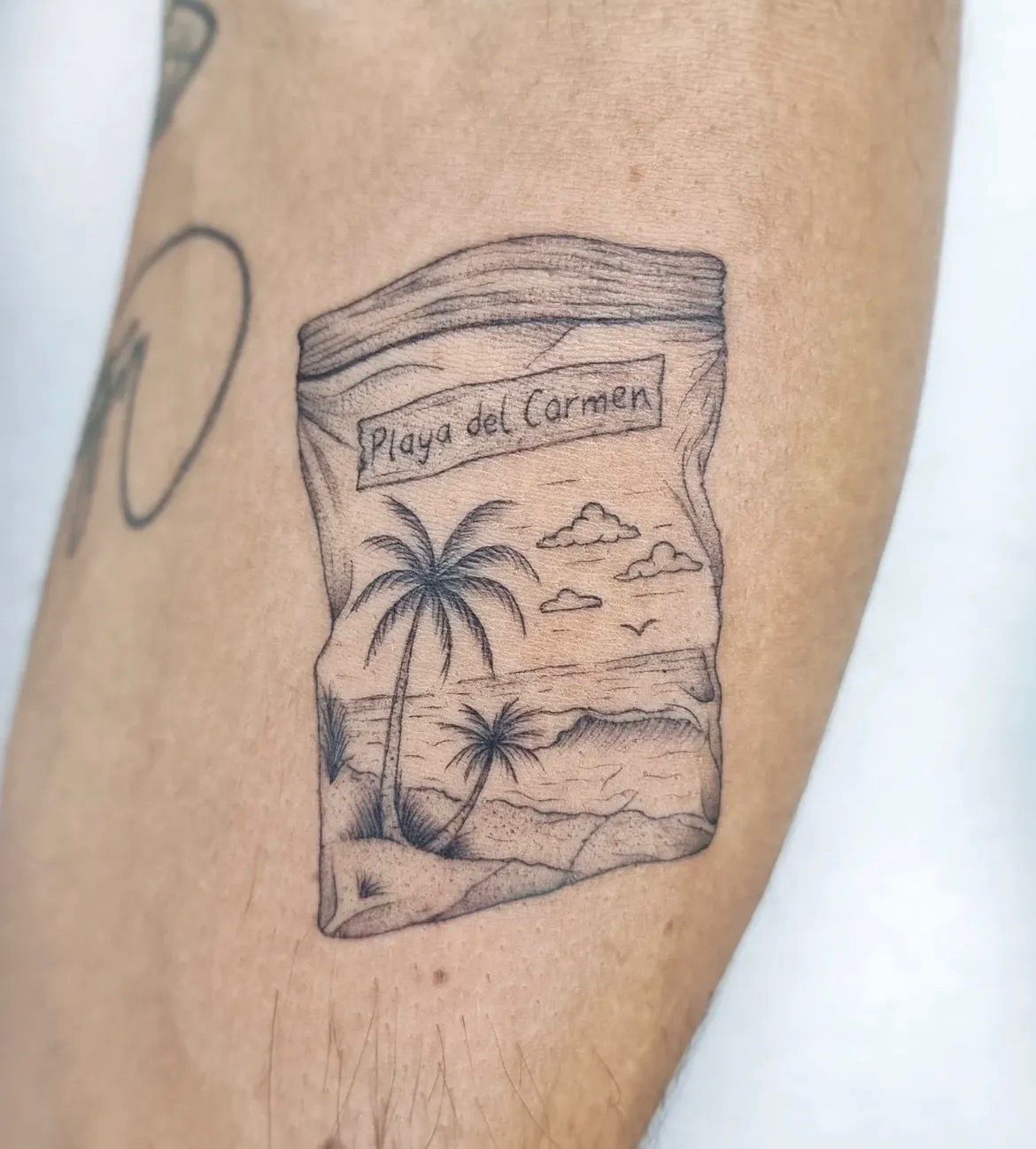 Fine line script tattoo by May