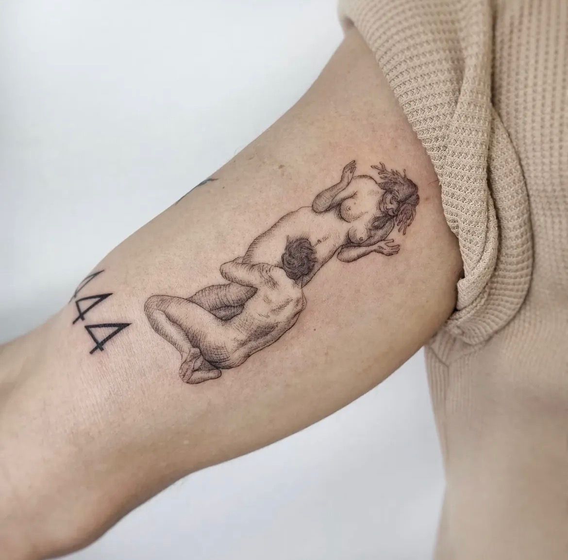 Fine line precision tattoo by May